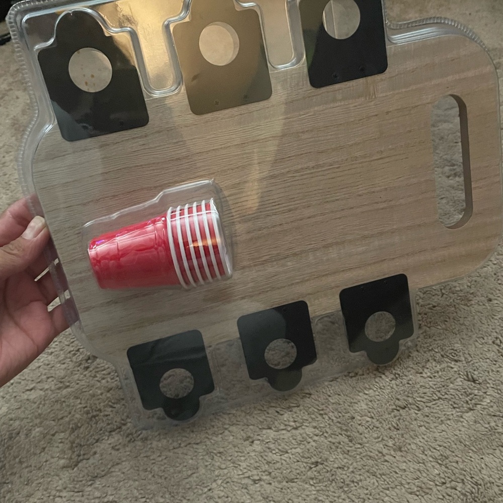 Target Board Game with Red and Black Elements